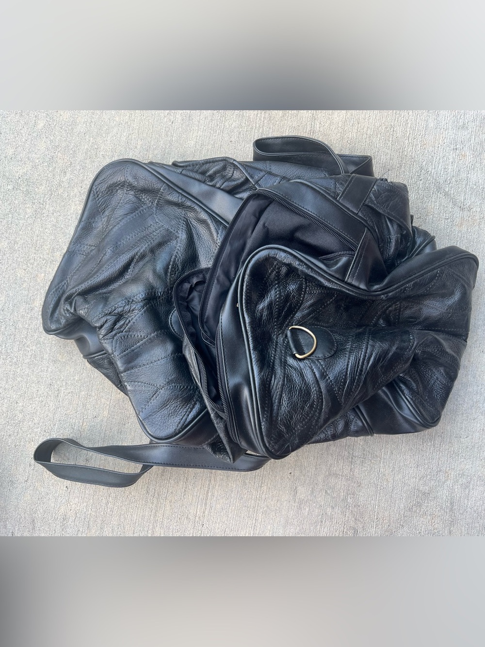 Black Leather Men’s Shoulder Bag